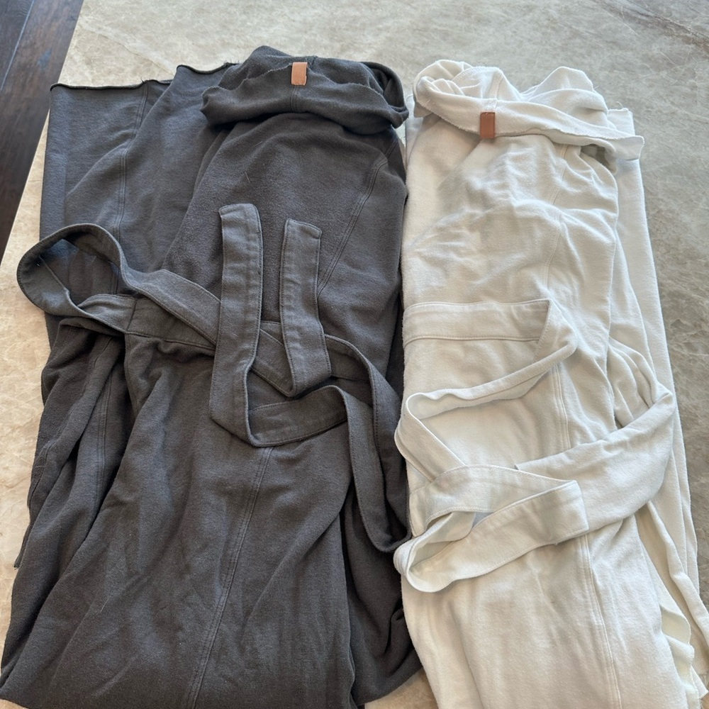 TWO Lunya The Robe long organic robes. Size XS/S